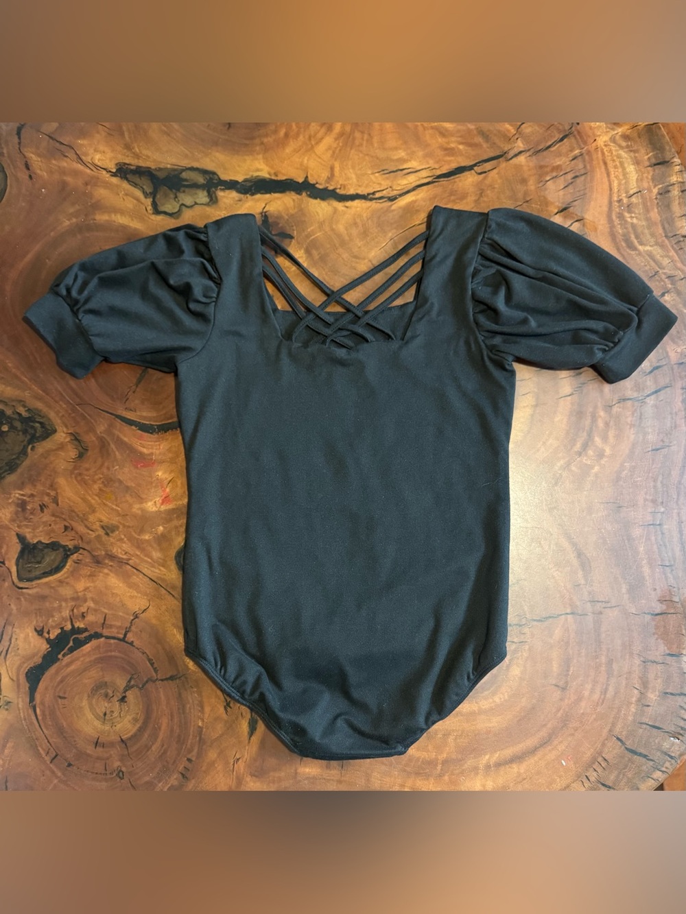 cheeky plum Puff Sleeve Leotard - Black Magic - Picture 5 of 8